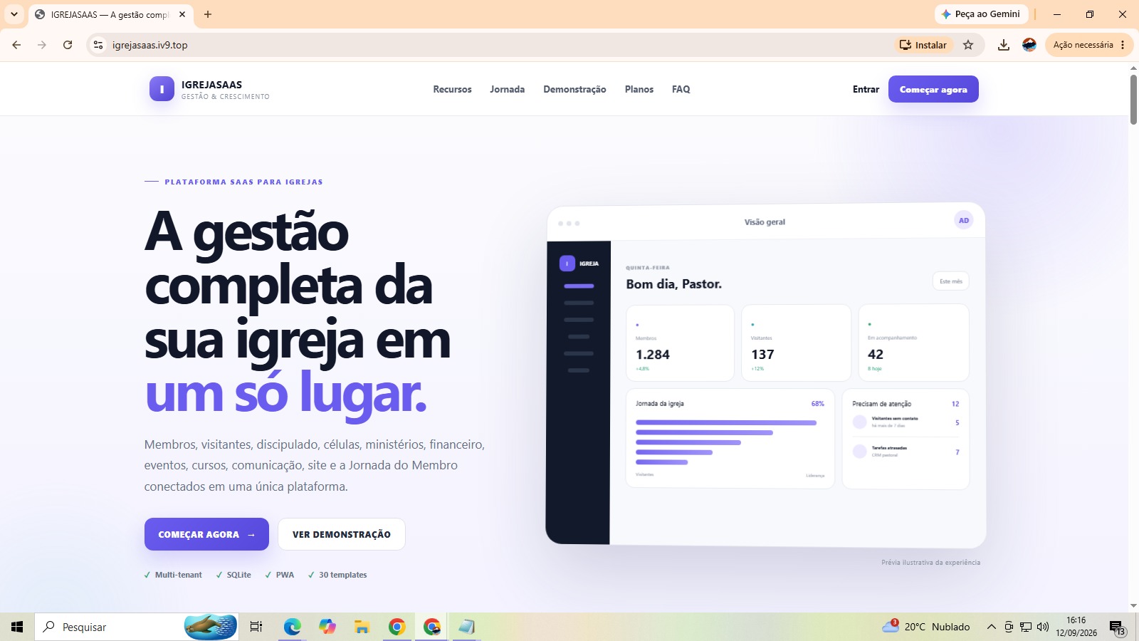 IGREJASAAS PRO com Portal de membros